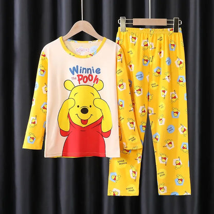 Cute Cartoon Printed Pajamas Sets Long Sleeve Suits Children's Clothing