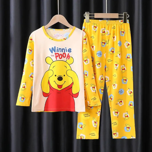 Cute Cartoon Printed Pajamas Sets Long Sleeve Suits Children's Clothing