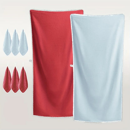 Luxury Bath Towel Set (2 Large Bath Towels + 6 Small Bath Towels)