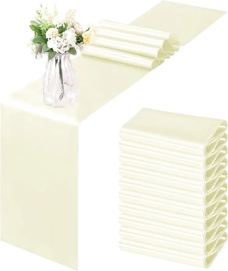 2-10PCS Satin Table Runner 30x275cm For Wedding, Party Events, Decoration, Birthday Parties ,Banquets, Decor, Graduations ,Engagements.
