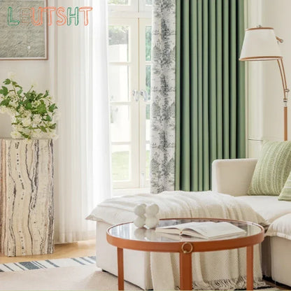 French Pastoral Style Drapes Light Luxury Bedroom Blackout Curtains