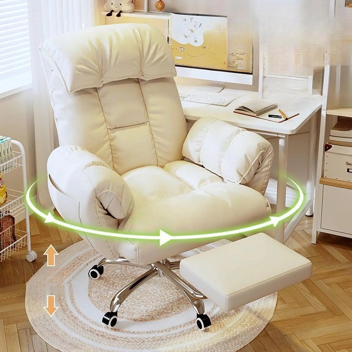 Computer Chair Rotatable, Swivel Recliner, Executive Gaming Chair.