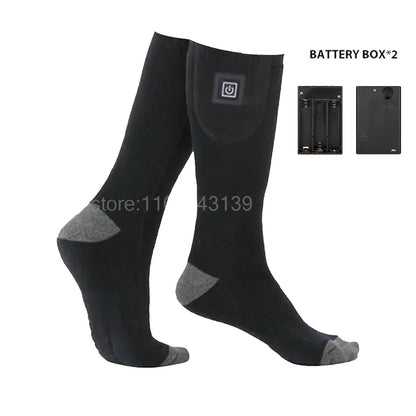 Winter Heated Socks With Battery Box ,Thermal Socks Women Men