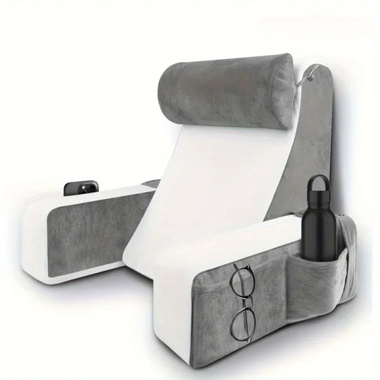 Reading Pillow for Bed, Extra Large Arm Rest  Memory Foam.