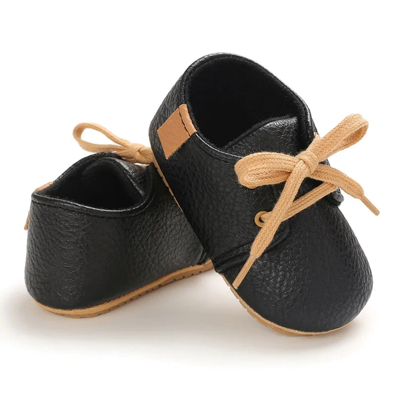 Baby Mid Top Sneakers - Classic Solid Color Casual Sneakers,  Non slip Rubber Sole, Beginner's Children's Shoes.