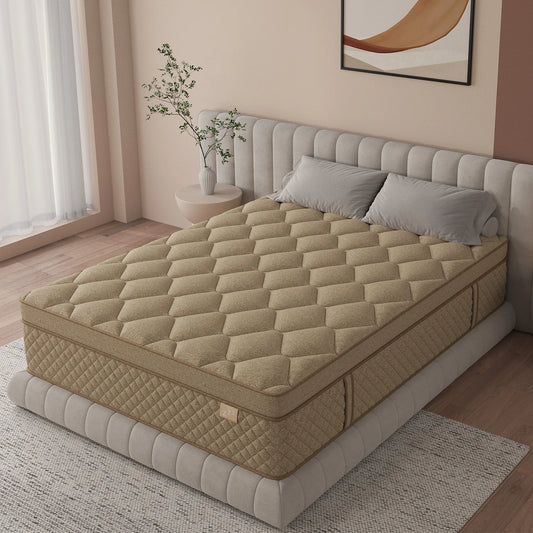 12"14" Gel Memory Foam Hybrid Pocket Spring Mattress Twin Full, Queen, King Bed Mattress In A Box.