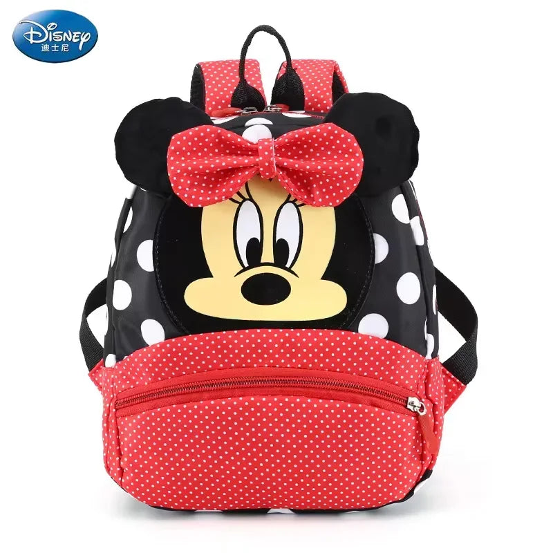 Disney Cartoon Backpack For Baby Boys Girls, Minnie Mickey Mouse Children Schoolbag.