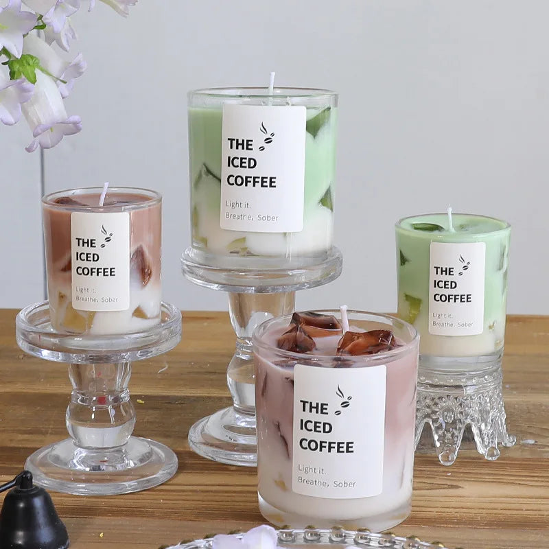 Jelly Wax Coffee Cup Aromatherapy Smoke Free Candles, Romantic Atmosphere Fragrance.