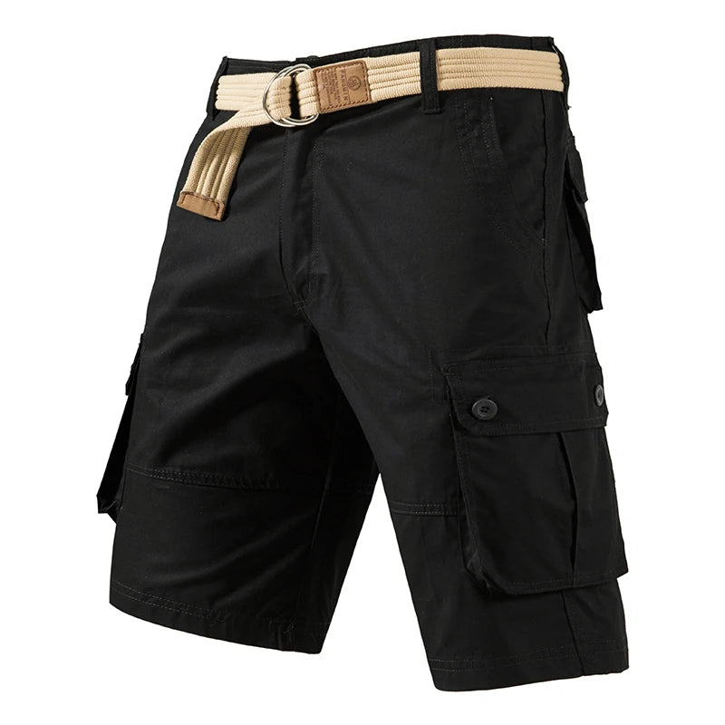 Cargo Knee Shorts Men Sports Casual Bermuda Shorts, Plus Size Cotton Half Pants.