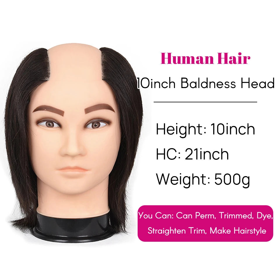 100% Real Human Hair Mannequin ,Styling Heads Cosmetology Practice Heads.