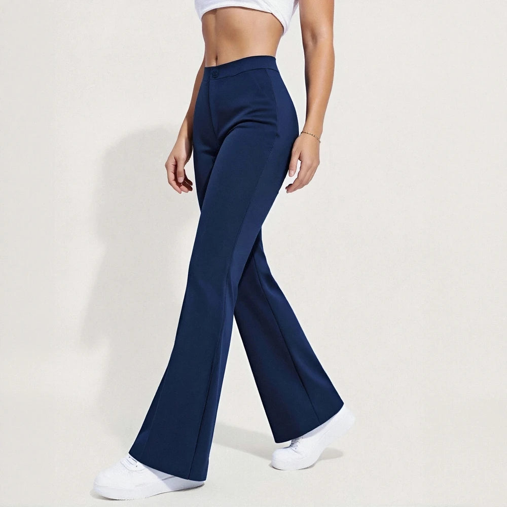 Casual Straight Leg Pants Full Length  Women's Bottom Wear