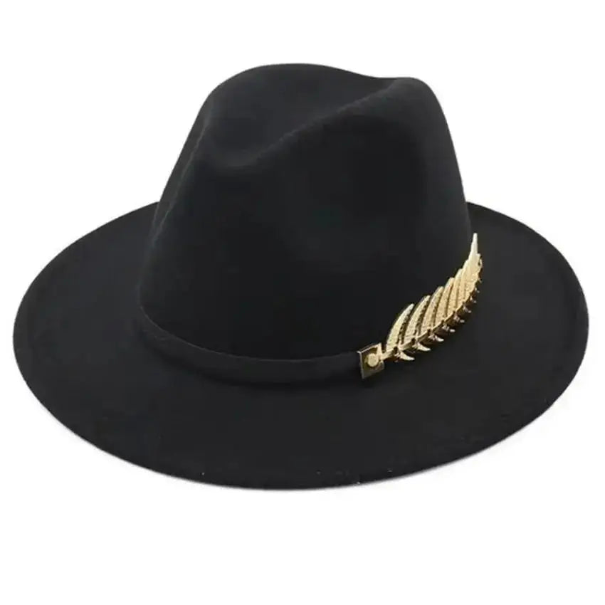 Simple Fashion Formal Occasion Couples Woolen Hats, Large Brimmed Jazz Hats.