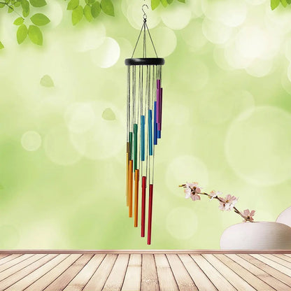 Beautiful and Soothing Musical Wind Chime, with 12 Tubes and Bells - Perfect for Relaxation and Meditation!!