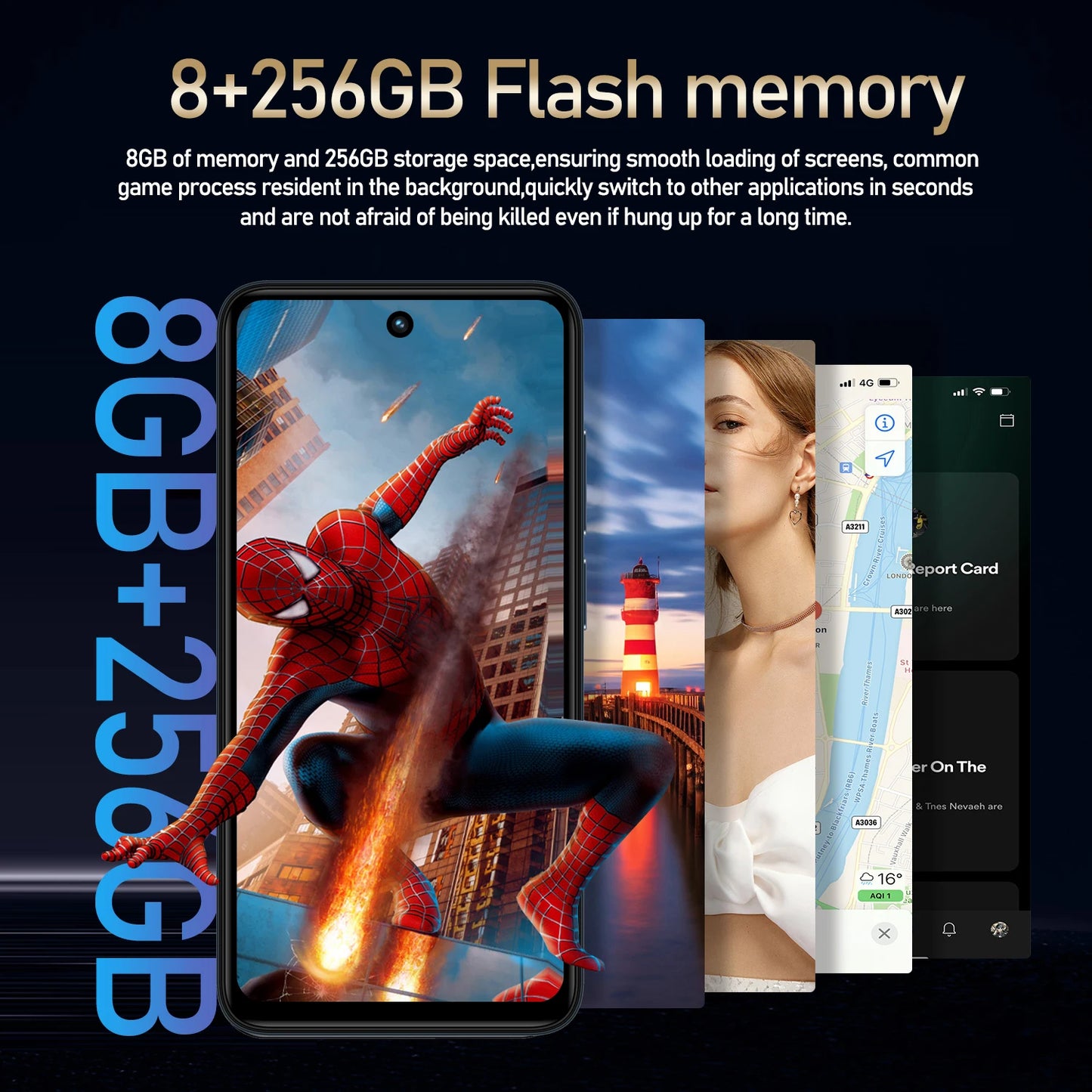 Global Version Smartphone 4GB+128GB 4G Smartphone, 5.3", Cellphone LCD 60Hz Display, 12MP Camera, 4100mAh Battery
