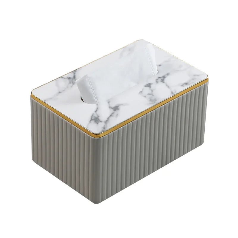 Tissue Box Living Room High-end  Leather Tissue Box