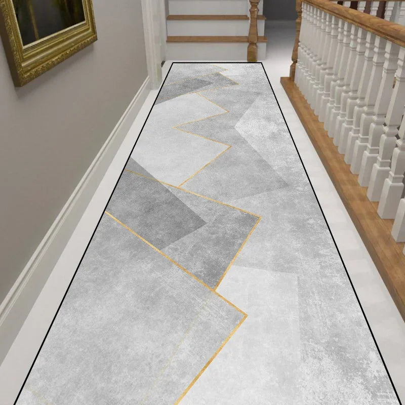 VIKAMA Nordic Simple Geometric Long Strip Carpet, Corridor Entrance Carpet, Staircase Corridor Carpet, Home Decoration.
