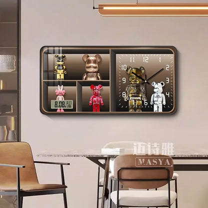 Digital Luxury Large Wall Clock, silent Timepiece,  Living Room Decorations!!