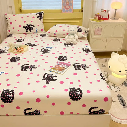 2025 New 100% Cotton Bed Sheet Flower Series Double , King Sheets For Girls, Boys, Single, Queen King Size