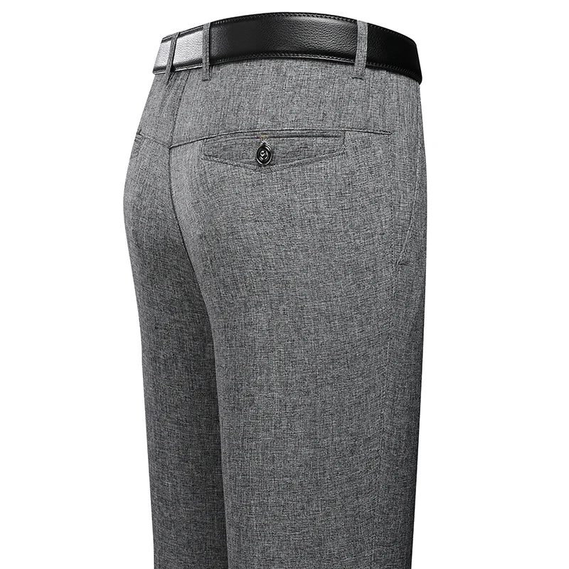 Men Trousers Business Casual Pants, Autumn, Spring Dress Straight Pants.
