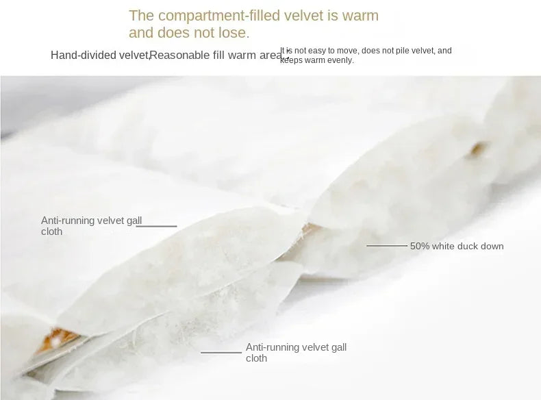 White Duck Down Jacket Men's  Luxury  Leather Windproof Coat