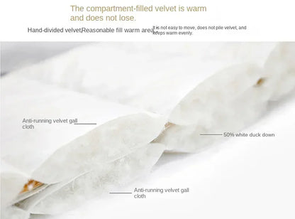 White Duck Down Jacket Men's  Luxury  Leather Windproof Coat