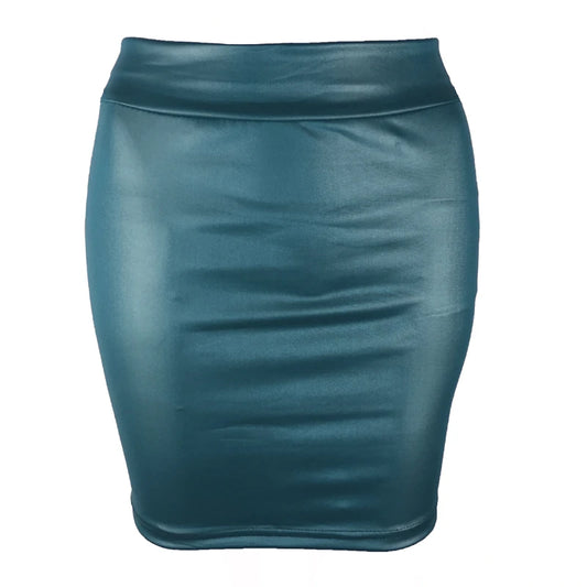 Women Mini Skirt, Solid Color High Waist Slim Fit.