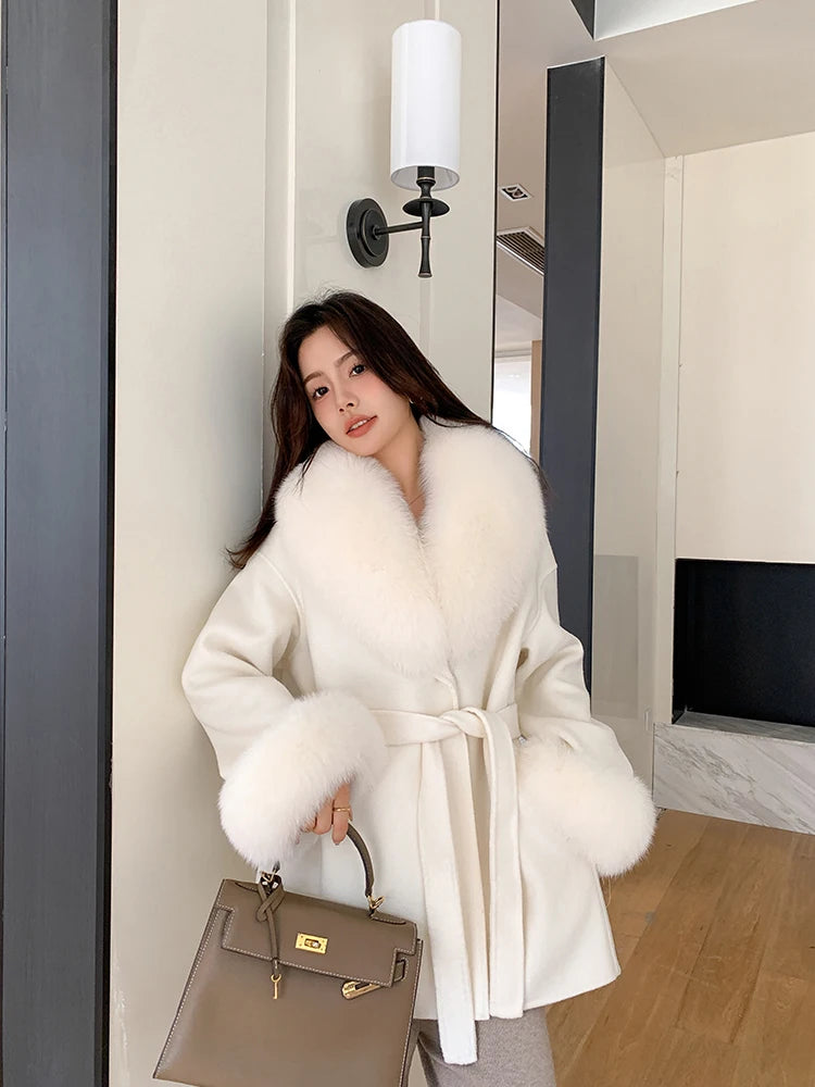 Winter Women's Real Fox Fur Coat