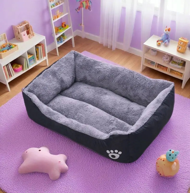 Large Pet House Dog Bed, Cat Mat, Long Plush Deep Sleeping Warm Soft Small Dog Cushion.