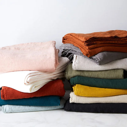 100% Pure Linen Bed Sheet Ultimate Comfort,  Natural Eco-Friendly  Durable, Queen California King