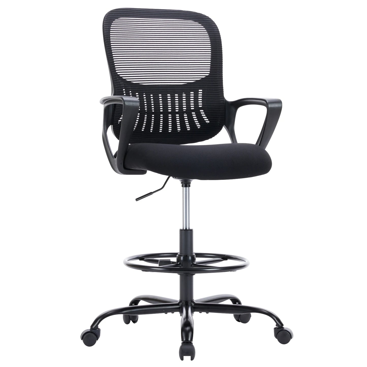 Ergonomic Mesh Backrest Office Desk Chair, Adjustable Height Computer Swivel Chairs With Wheels For Home.