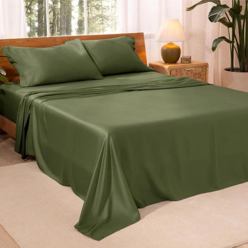 1pc Duvet Cover Natural Lyocell Fiber Solid Olive Green Breif Comforter Cover Home Bedding 200*230cm