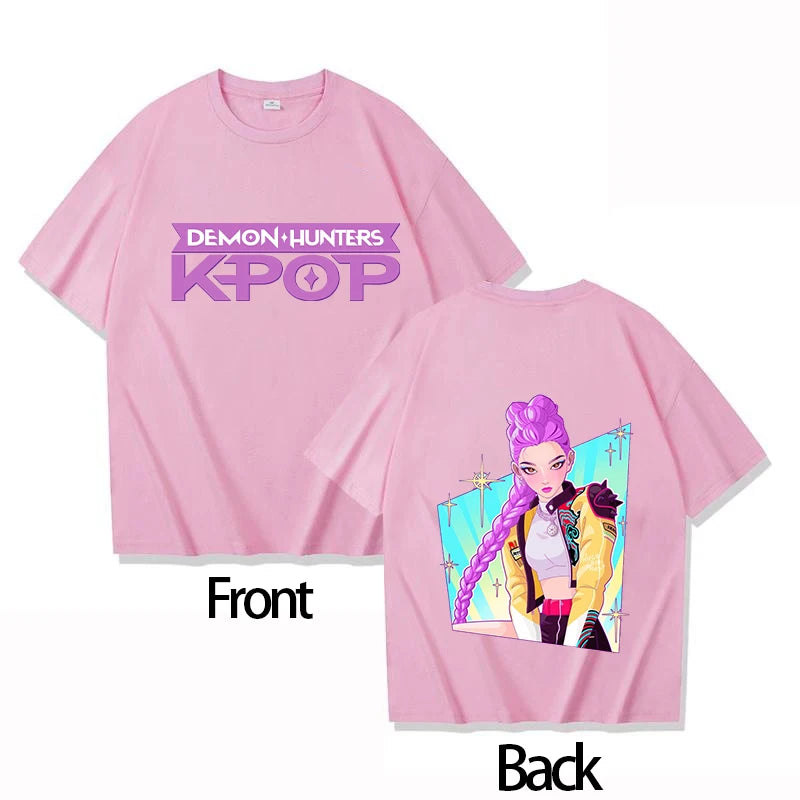 2025 Movie KPOP Demon Hunter RUMI child, Cotton Round Neck Boys, Girls T-shirt.