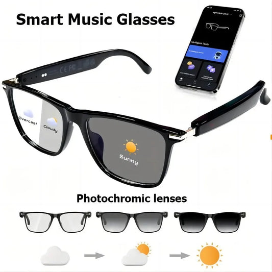 New smart glasses, with auto-dimming lenses, built-in microphone and speaker, HD voice calls and HIFI sound quality.