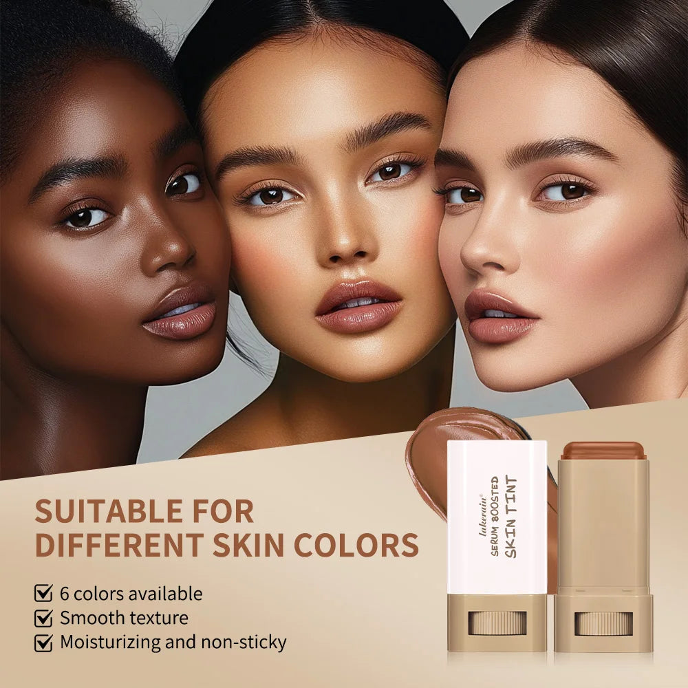 Skin Tint Foundation Stick, Eraser Concealer Foundation Stick Serum Boosted Smooth Plumper Hight Coverage .
