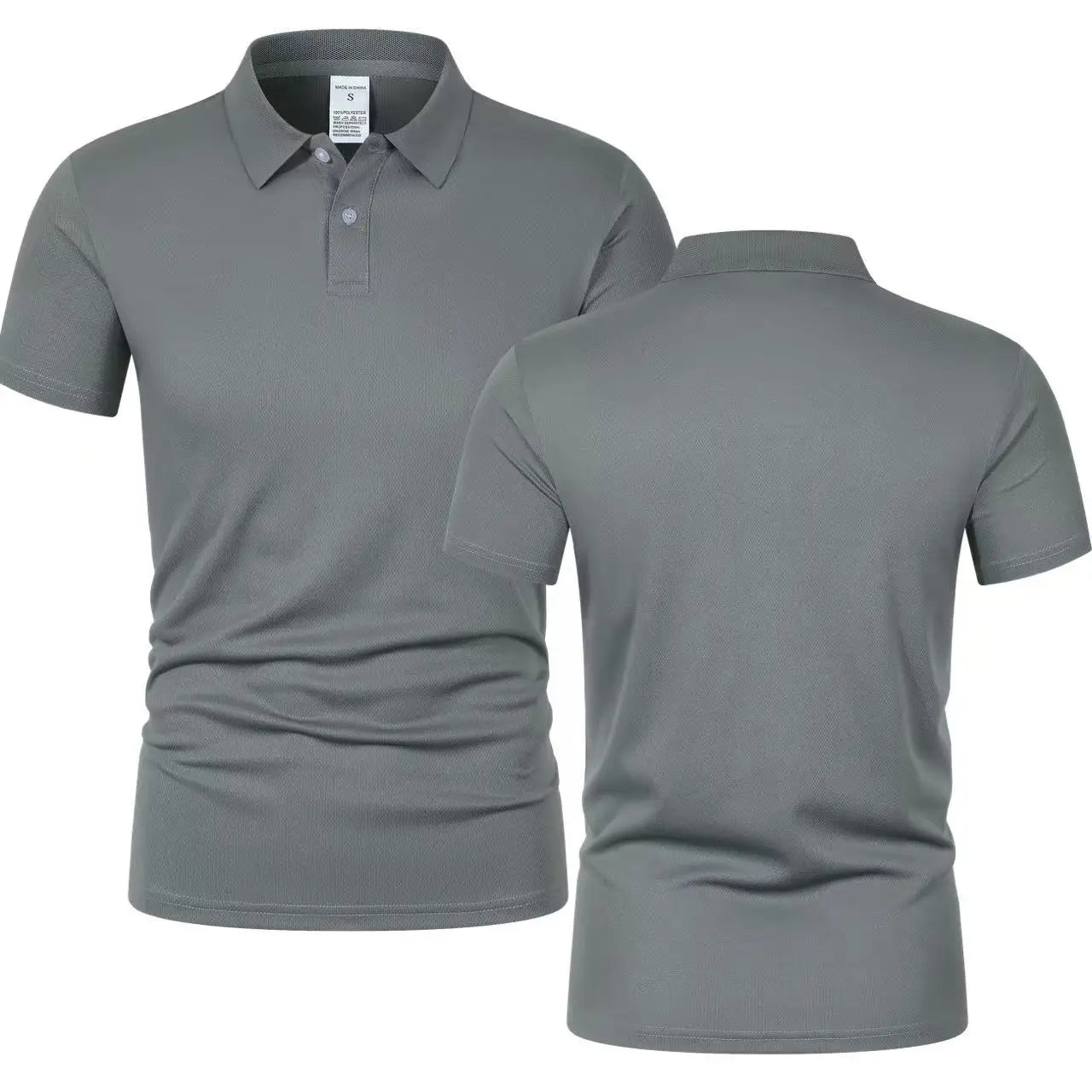 Solid color polo shirt ultra-light men, quick-drying sweat shirt.