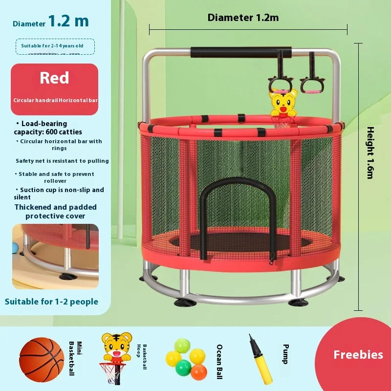 Children's Indoor Trampoline Home Use Jumping Bed 3-10 Years Old.