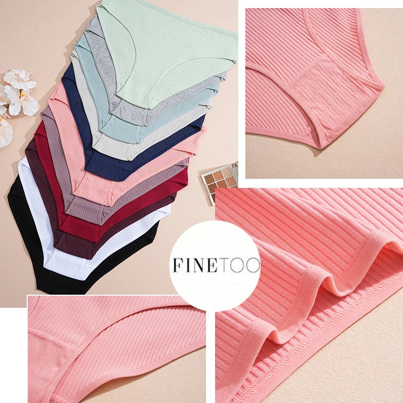 5PCS Women's Cotton Panties, Sexy Low Waist Briefs, Stretch Soft Underwear.