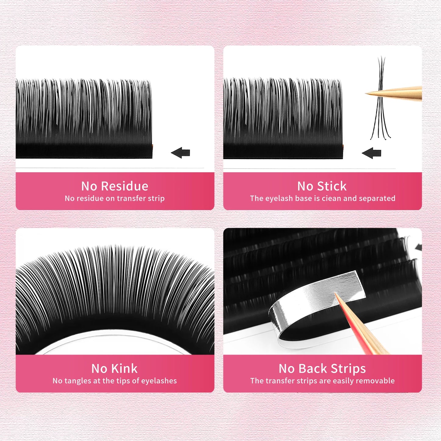 XIUSUZAKI Classic Individual Eyelashes Extensions  Black Classic