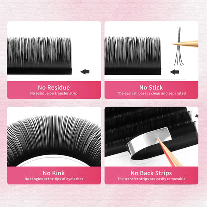 XIUSUZAKI Classic Individual Eyelashes Extensions  Black Classic