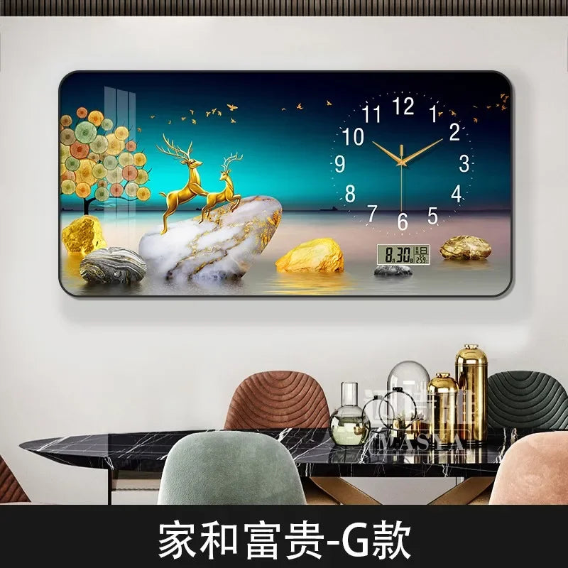 Digital Luxury Large Wall Clock, silent Timepiece,  Living Room Decorations!!