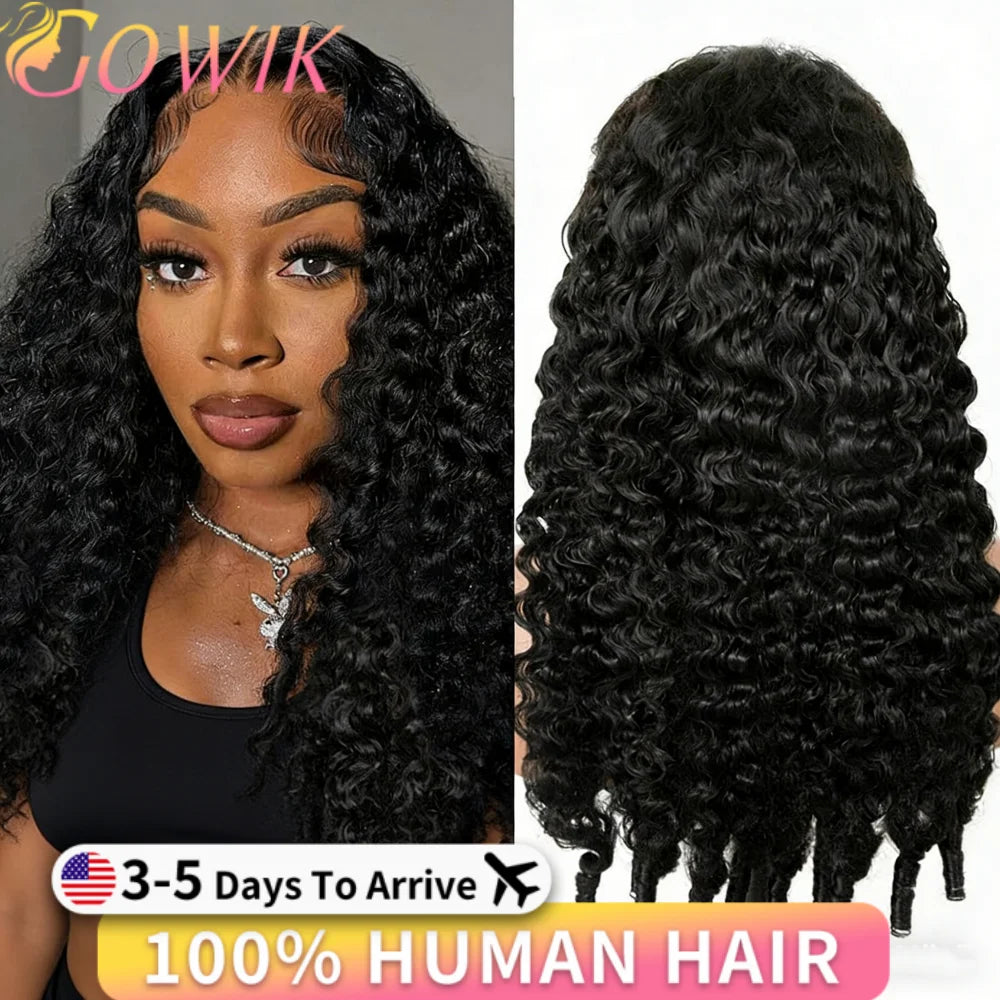 Burmese Curly Hair Wig Lace Front, Human Hair 13x6 HD Deep Wave Lace Front Wigs, Deep Curly Lace Frontal Wigs.