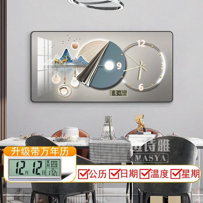 Digital Luxury Large Wall Clock, silent Timepiece,  Living Room Decorations!!