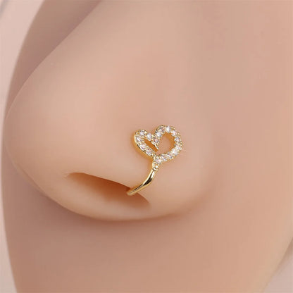 Nine Pieces Of Piercing-Free nose Rings, U-Shaped Nose Clips