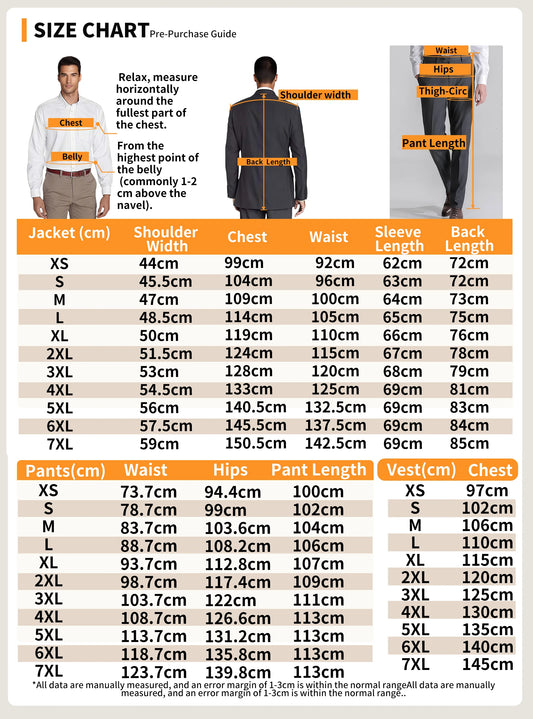 Traje de 3 piezas para hombre (chaqueta+pantalones+chaleco) de mezcla de lana, conjunto de traje de talla grande para deportes al aire libre, traje casual de 3 piezas.