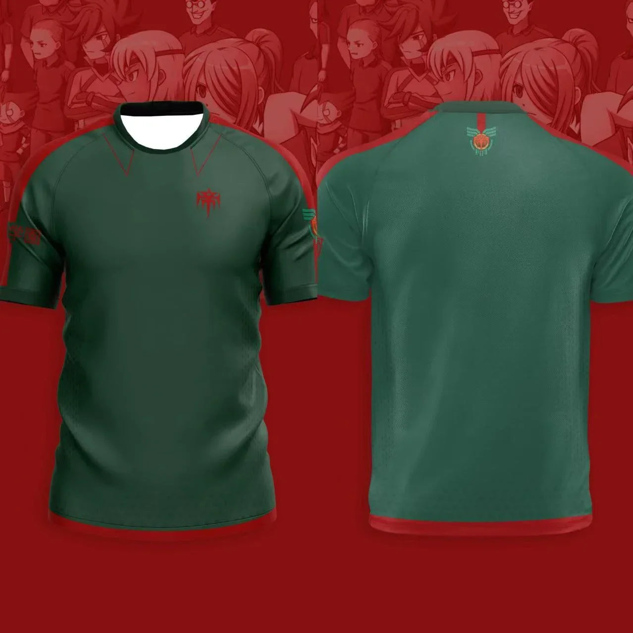 Soccer Anime Jersey Boys Girls Clothes Sports Casual Breathable Quick Dry Oversized Daily Training Tee.