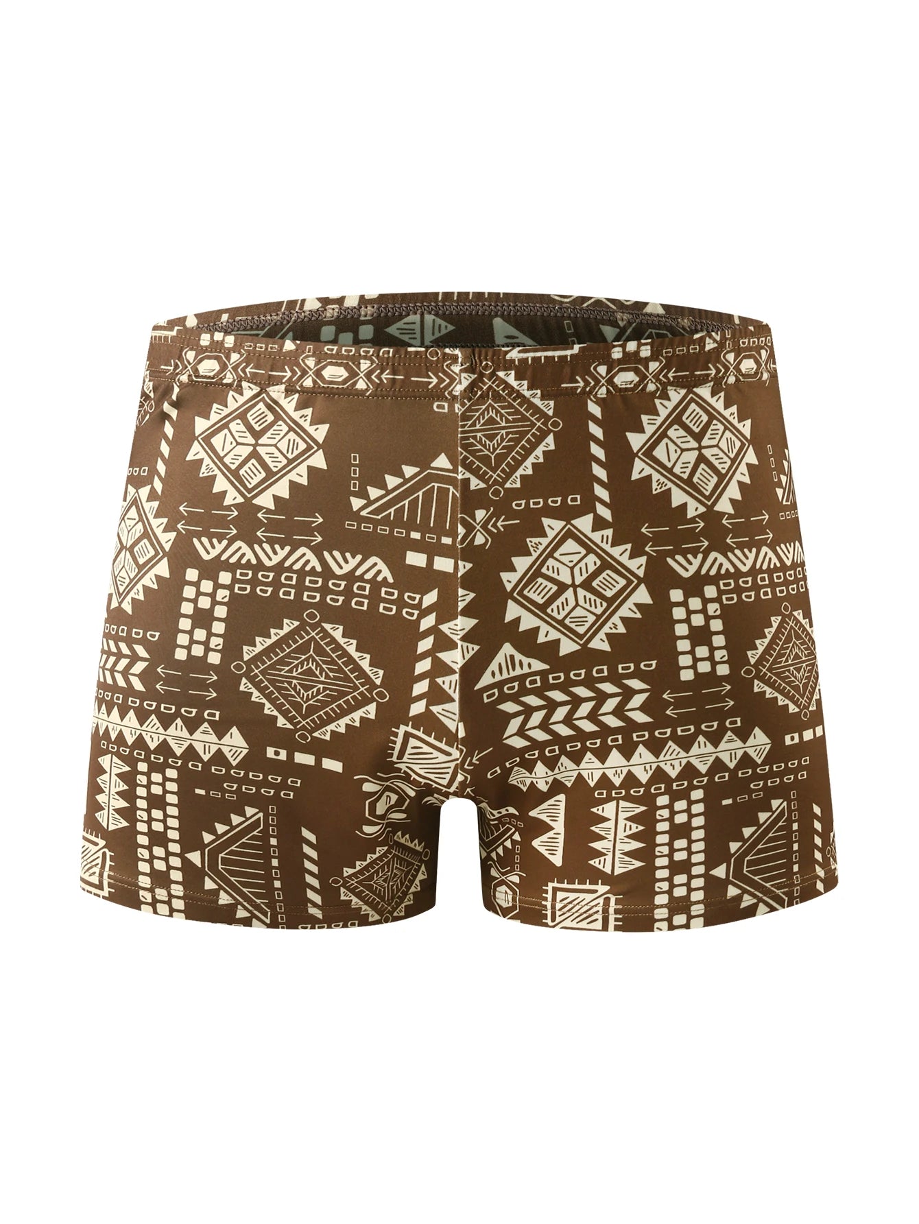 3-piece set - Men's casual underwear with full-body printed pattern boxer shorts.