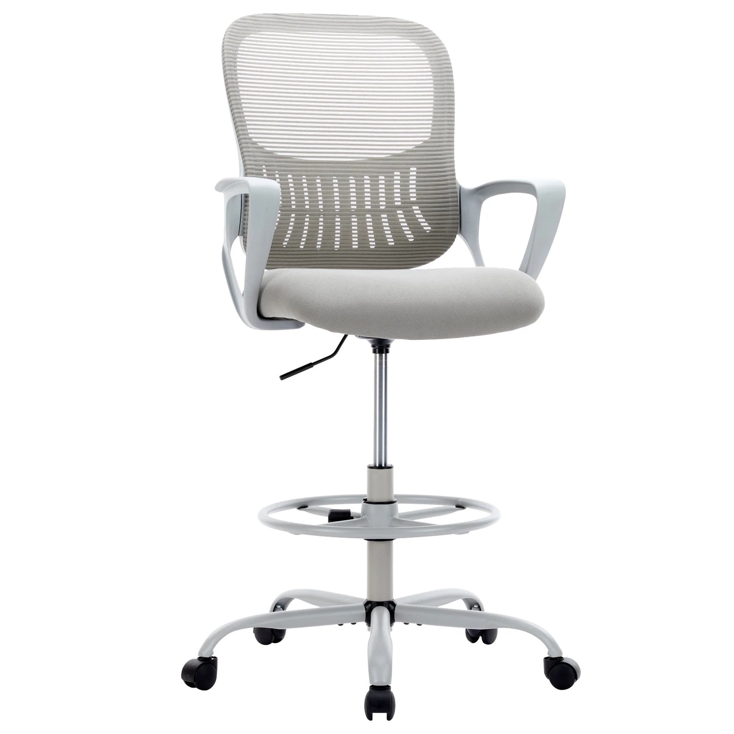 Ergonomic Mesh Backrest Office Desk Chair, Adjustable Height Computer Swivel Chairs With Wheels For Home.