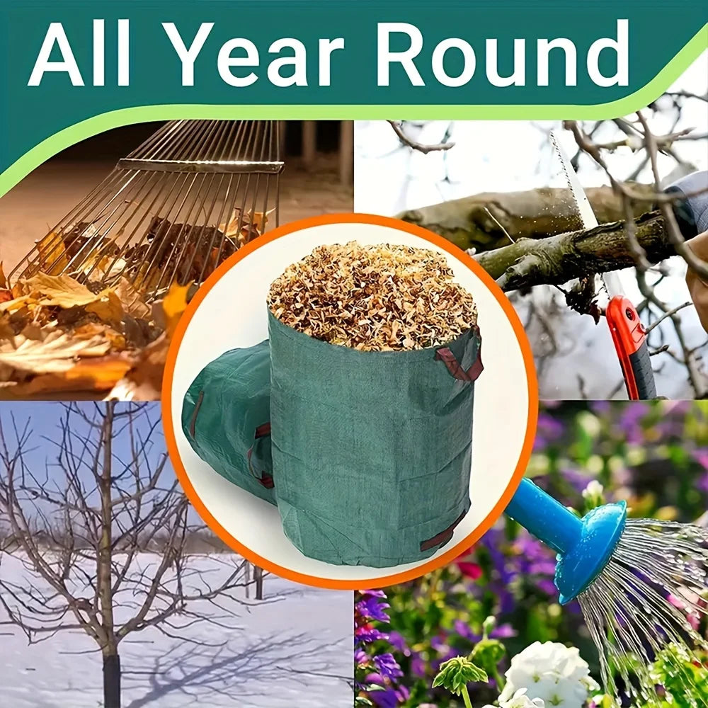 Heavy-Duty Garden Waste Bags - Reusable  Bags  Industrial Fabric and Handles