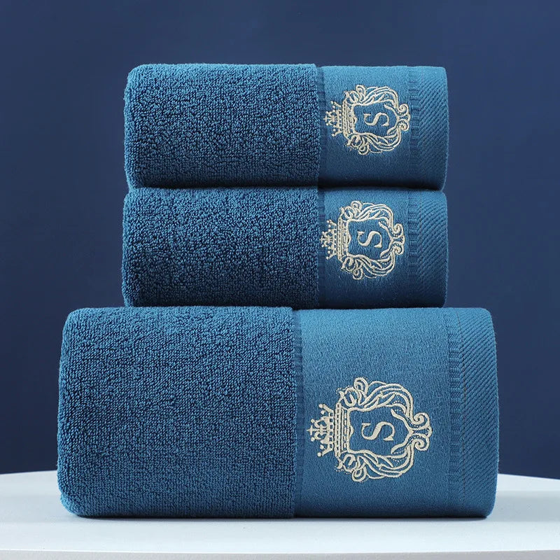 3 Piece Bath Towels Set 100% Cotton, 1 Bath Towel, 2 Hand Towel, Luxury Bathroom Towel  Hotel Quality