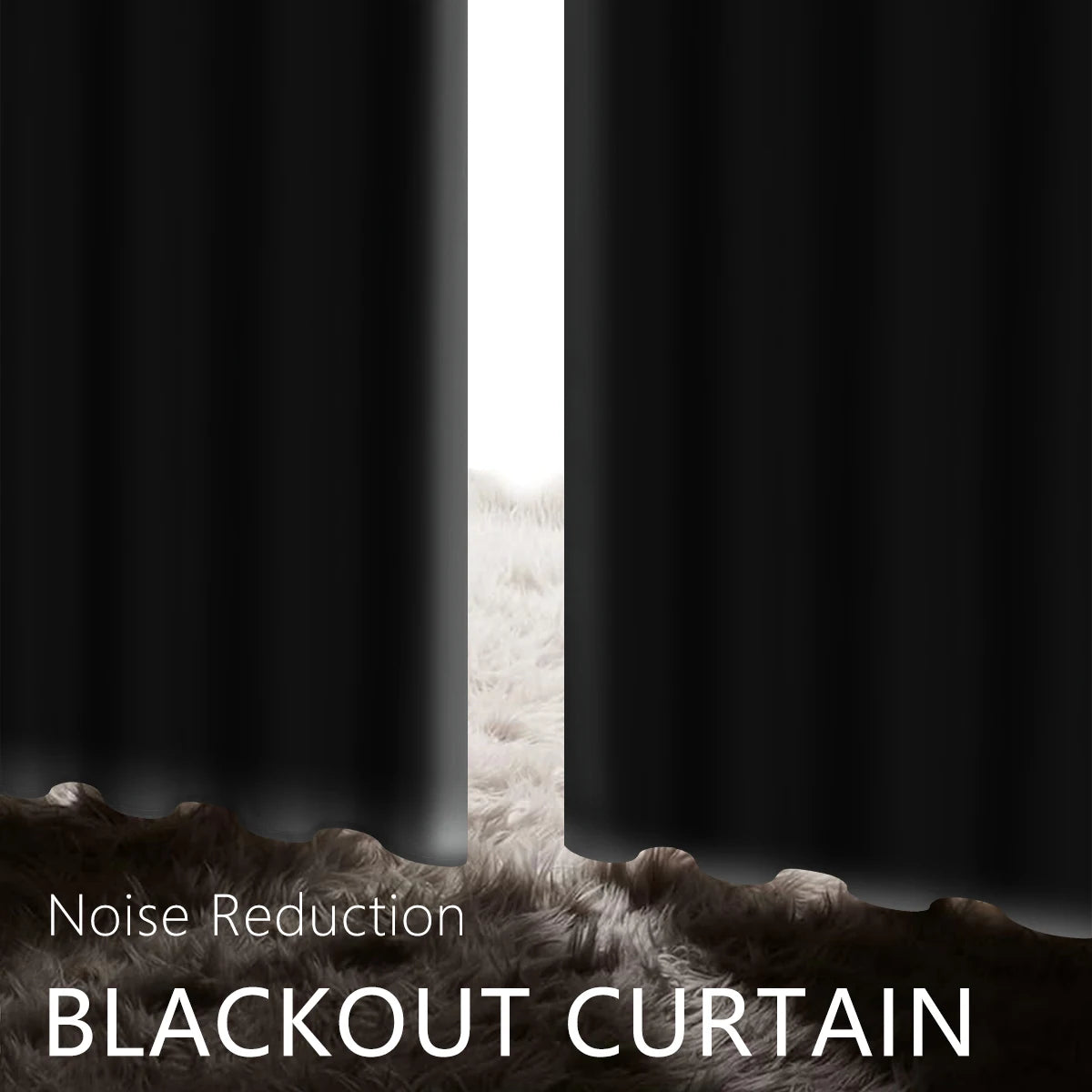 2pcs Modern Blackout Curtains - UV Protection, Heat-Resistant, Light-Blocking Drapes.